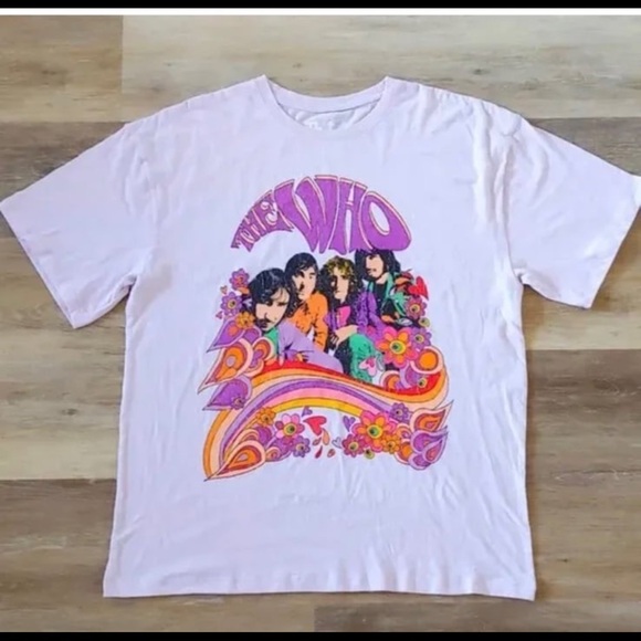 TARGET Tshirt THE WHO Small/Medium Unisex Oversized Tee NEW Light Lavender - Picture 1 of 5